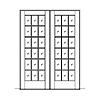 18-lite French double door
Unit Dimension 74" x 97-3/8"
Door Dimension 36" x 96"
Panel - none
Glazing - Tempered1/4" SG, TDL